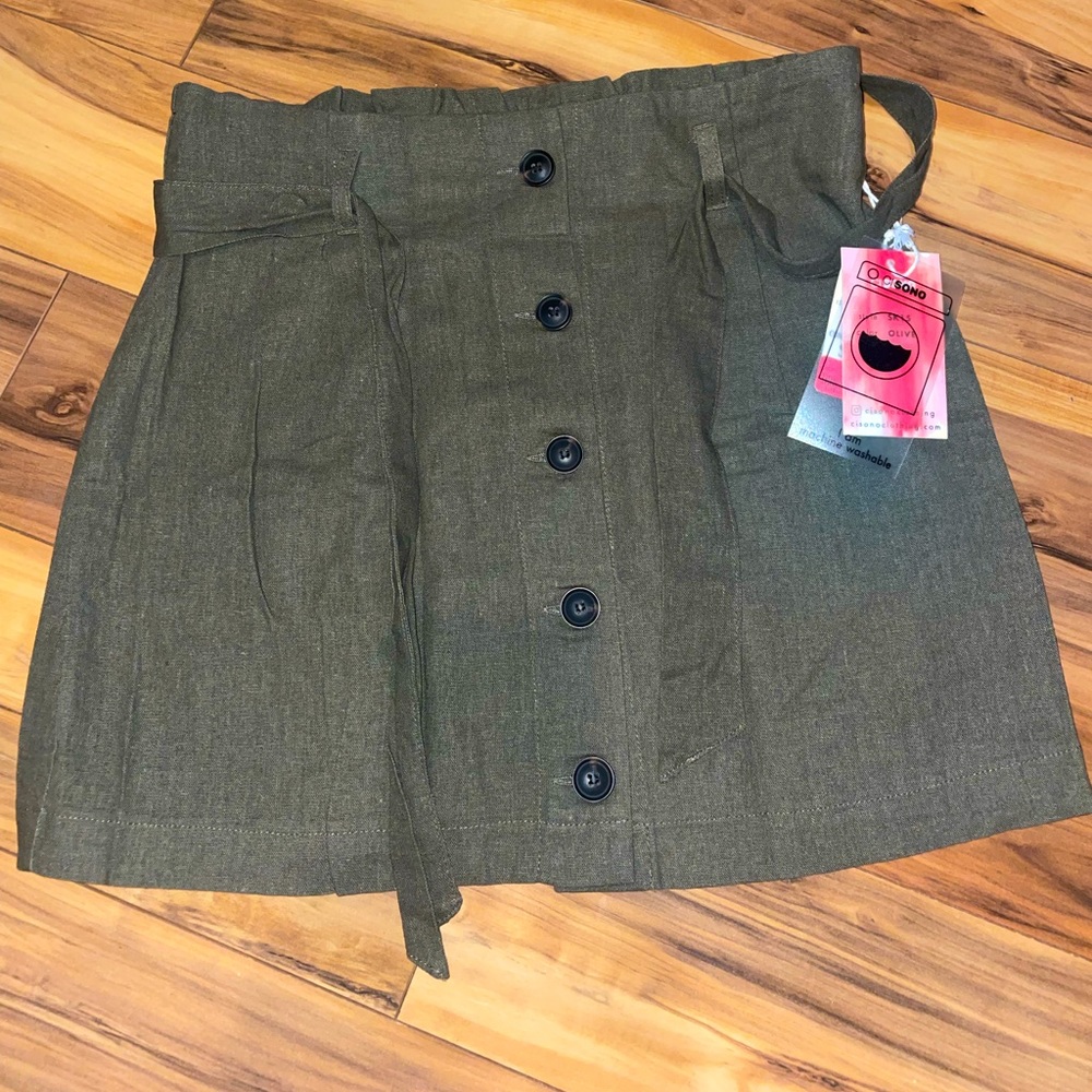 Dark Grey button up skirt
